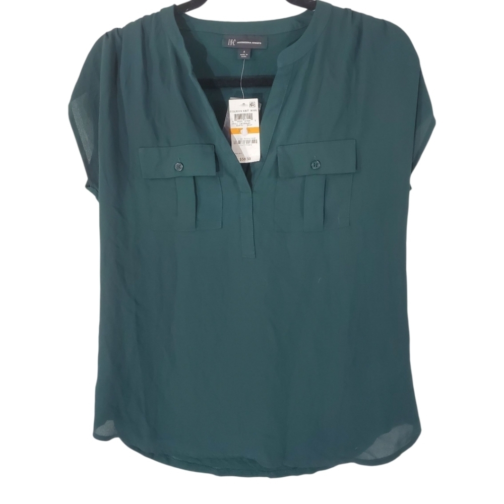 🩵 INC NWT Woman's Blouse Size Small Green